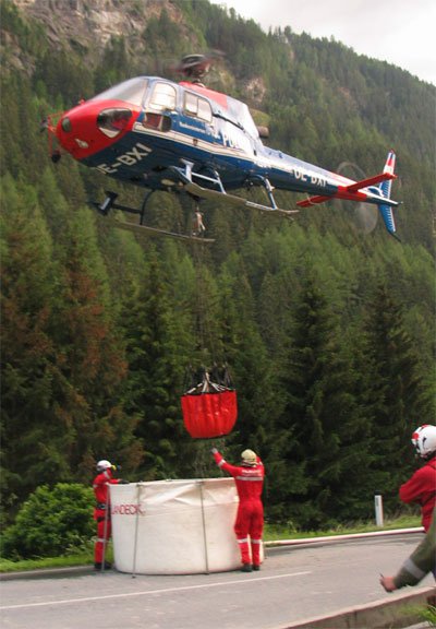 Waldbrand oberhalb von Strengen