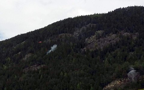 Waldbrandübung in Ötzerau, Bezirk Imst