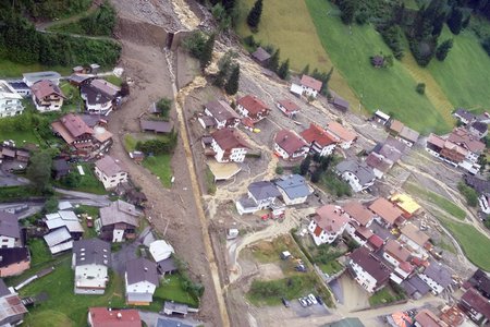 Hochwasser und Vermurungen in See/Paznaun