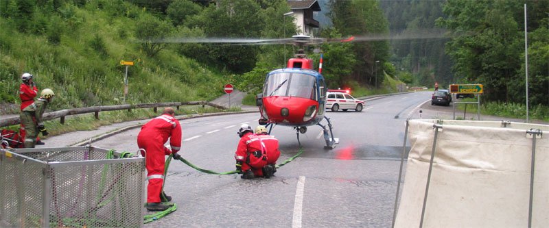Waldbrand oberhalb von Strengen