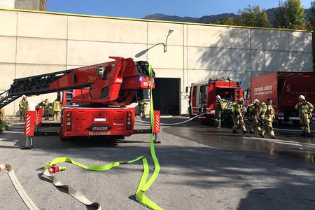 Maschinenbrand in einem Industriebetrieb in Landeck