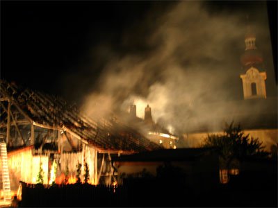 Großbrand in Pfunds