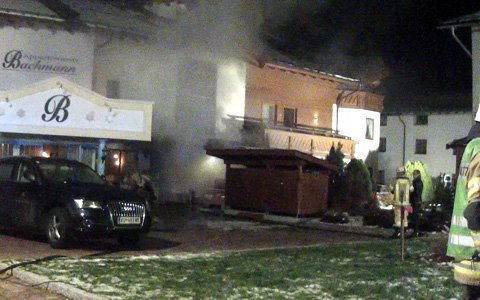 Brand einer Wellnesslandschaft in St. Anton