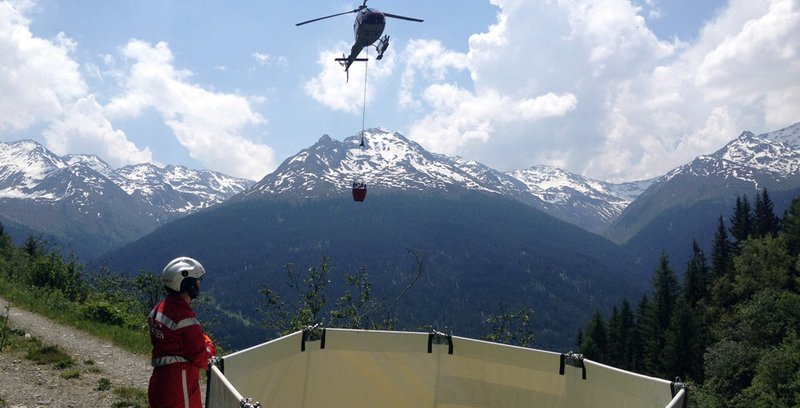 Blitzschlag führte zu Waldbrand oberhalb von Kappl
