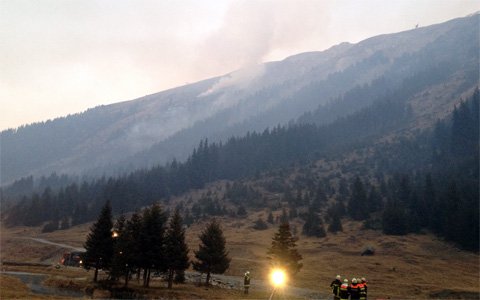 Waldbrand in Galtür