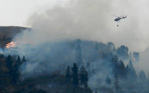 Waldbrand in Galtür