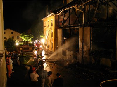 Großbrand in Pfunds