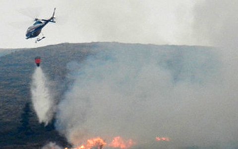 Waldbrand in Galtür
