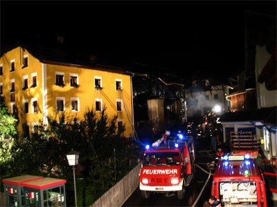 Großbrand in Pfunds